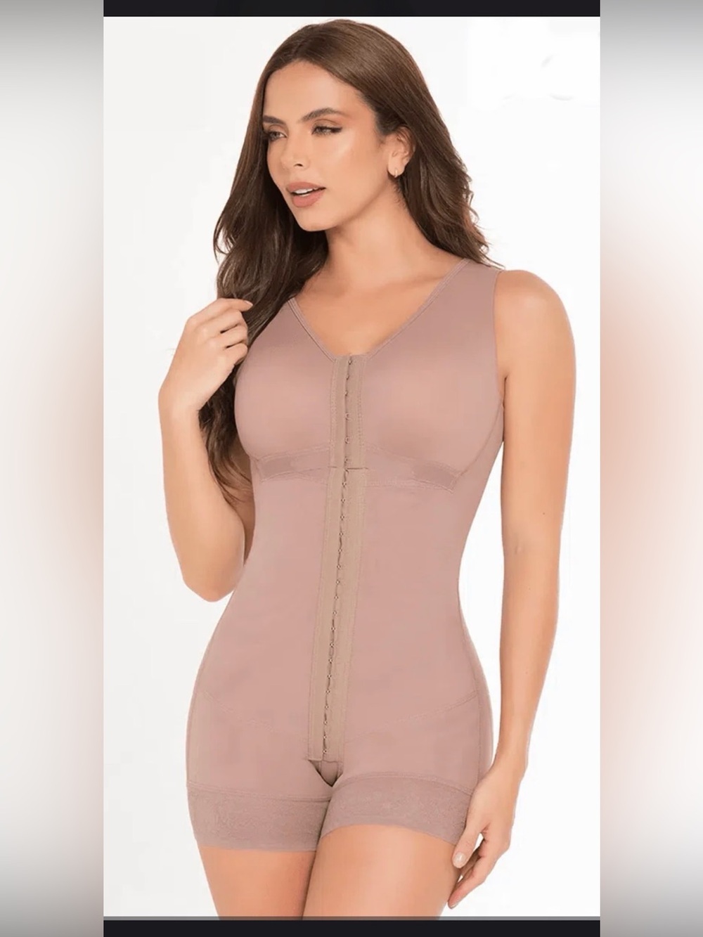 Delie High Compression Full-Body Shaper Bodysuit with Front Hook Closure. S